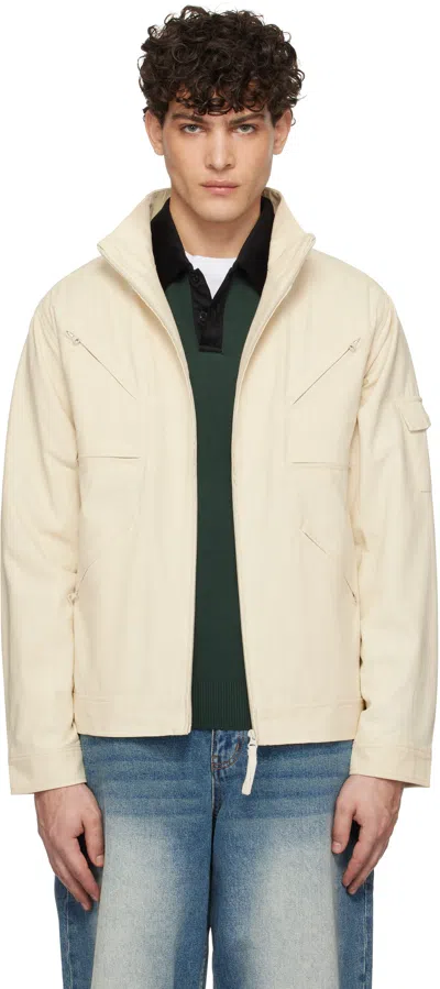 Dime Off-white Zip Jacket In Bone