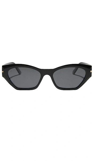 Dime Optics Sawtelle Sunglasses In Black & Polarized Grey