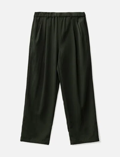 Dime Pleated Twill Pants In Green