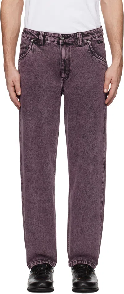 Dime Purple Classic Relaxed Jeans In Overdyed Plum