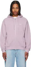 Dime Purple Cursive Small Logo Zip Hoodie In Pink