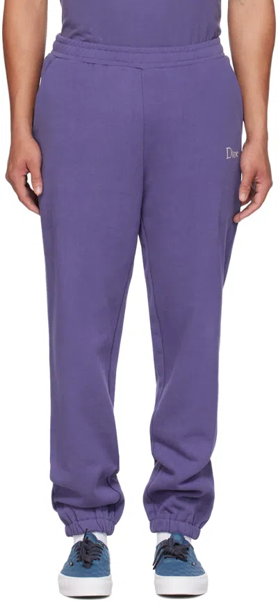 Dime Purple Embroidered Sweatpants In Multiverse