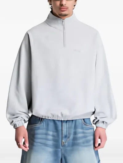 Dime Quarter-zip Sweater In Gray