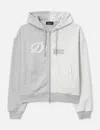 Dime Reverse French Terry Zip Hoodie In Gray