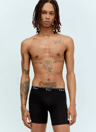 Dime Set Of Two Logo Briefs In Black