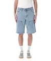 Dime Carpenter Denim Shorts In Lightblue