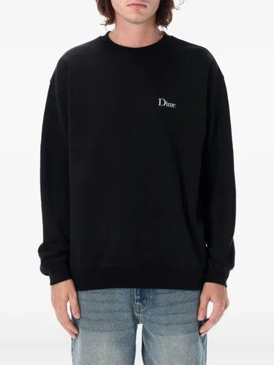 Dime Small-logo Sweatshirt In Black