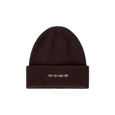 Pre-owned Dime Space Fold Beanie 'dark Brown' | Men's Size Onesize