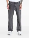 Dime Straight Denim Trousers In Gray