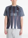 Dime Striped-pattern T-shirt In Gray