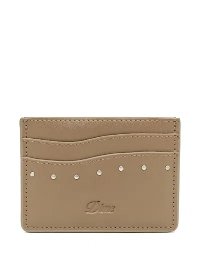 DIME STUD-EMBELLISHED CARDHOLDER