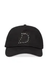 Dime Stud-embellished Waxed Cap In Black