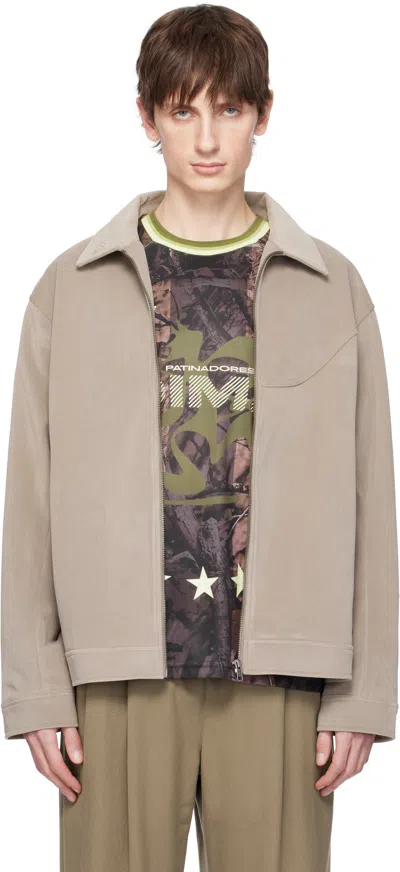 Dime Taupe Cord Zip Jacket