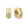 Dime Tribe Men's Gold Earrings With Diamonds