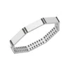 Dime Tribe Men's Silver Bangle With Diamonds