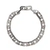 Dime Tribe Men's Silver Route 66 Diamond Chain Bracelet In Silver