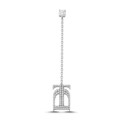 Dime Tribe Women's D.t Signature White Earring
