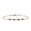 Dime Tribe Women's Gold Stardust Bracelet Ruby In Gold