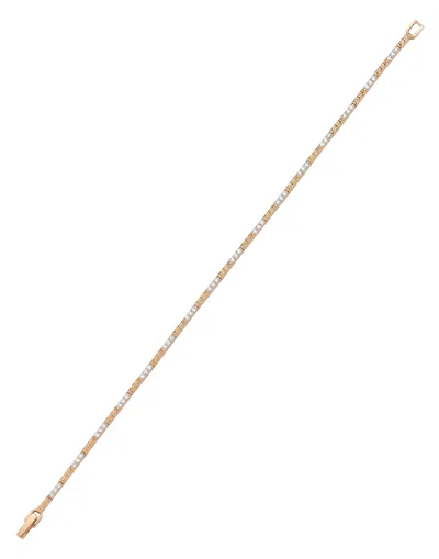 Dime Tribe Women's Rose Gold Infinity Bracelet White