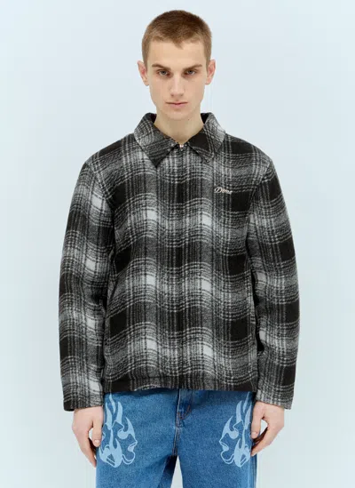 Dime Wave Plaid Jacket In Black