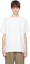 Dime Gray Cursive Small Logo T-shirt In White