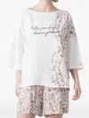 Dimensione Danza Abstract-print Drop-shoulder T-shirt In White