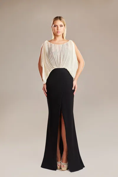 Dimitri Sidawi Sleeveless Draped Gown In Black