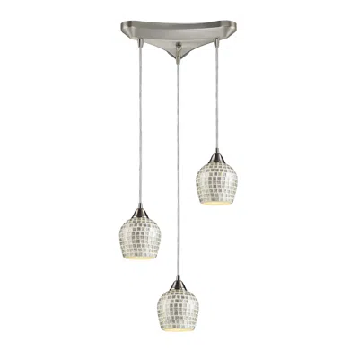 Dimond Home Elk Lighting Fusion Silver Pendant In Satin Nickel