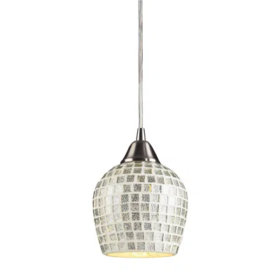 Dimond Home Elk Lighting Fusion Silver Pendant In Satin Nickel