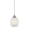 Dimond Home Elk Lighting Fusion White Pendant In Satin Nickel In Satin Nick