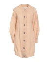 Dimora Woman Cardigan Beige Size 4 Acrylic, Polyamide, Wool, Mohair Wool In Beige