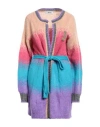 Dimora Woman Cardigan Light Blue Size 8 Acrylic, Mohair Wool, Polyamide In Blue