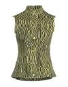 Dimora Woman Denim Outerwear Yellow Size 6 Cotton, Elastane