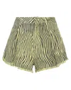Dimora Denim Shorts In Yellow