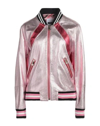 Dimora Woman Jacket Pink Size 4 Leather