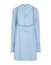 Dimora Woman Mini Dress Sky Blue Size 6 Cotton, Elastane
