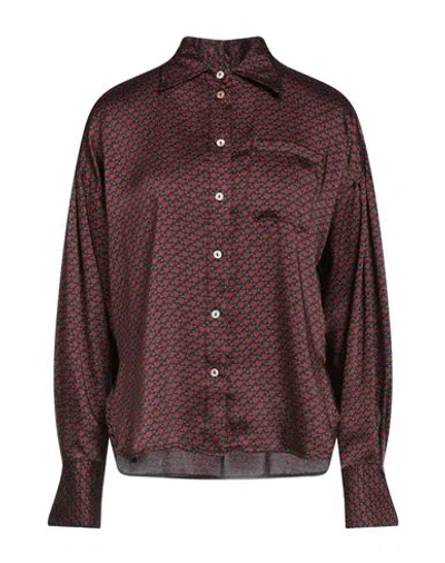 Dimora Woman Shirt Brick Red Size 6 Viscose