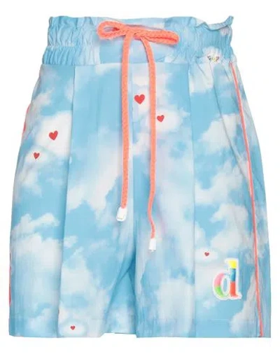 Dimora Woman Shorts & Bermuda Shorts Sky Blue Size 6 Cotton