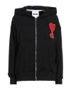 Dimora Woman Sweatshirt Black Size 8 Cotton In Black
