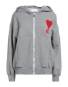 Dimora Woman Sweatshirt Grey Size 8 Cotton In Gray