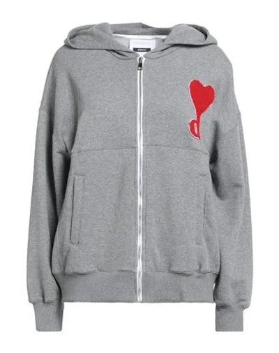 Dimora Woman Sweatshirt Grey Size 8 Cotton In Gray