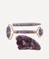 Dimple Amani Amethyst Violet Guasha And Roller Set With Reflex Pen