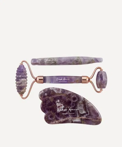 Dimple Amani Amethyst Violet Guasha And Roller Set With Reflex Pen