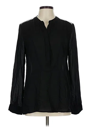 Pre-owned Dina Be Long Sleeve Blouse In Black