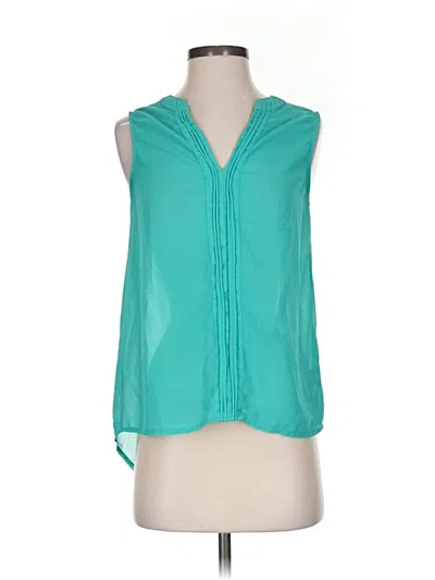 Pre-owned Dina Be Sleeveless Blouse In Green