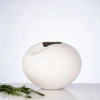 Dina Decor Milan White Sculptural Vase In White
