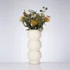 Dina Decor Stacked & Chic Vase In White