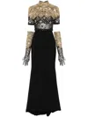 Dina Melwani Bead-embellished Skirt Set In Black