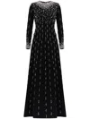 Dina Melwani Italian Gown In Black