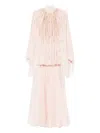 Dina Melwani Sequin-embellished Pleated Jumpsuit In Pink
